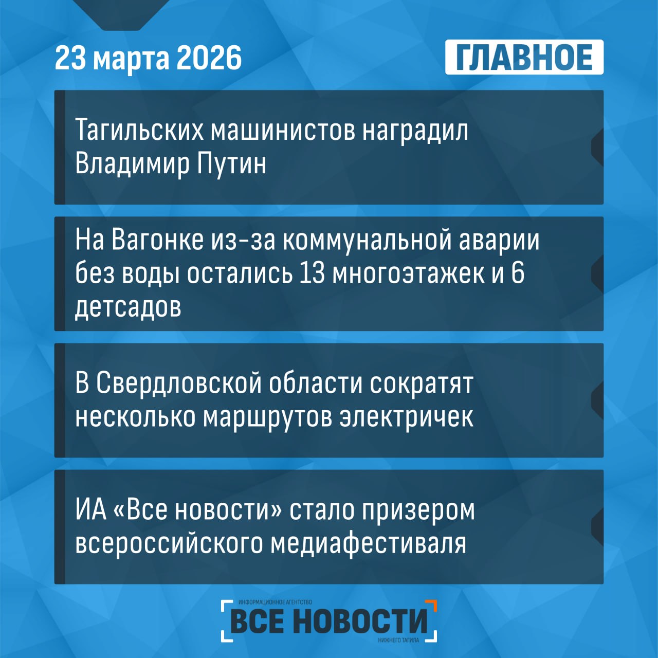 Что случилось за день - коротко: