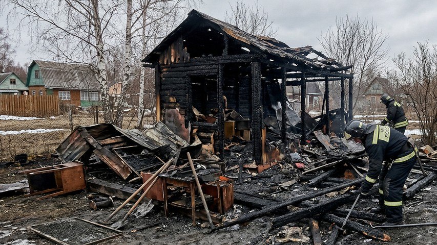В Реже при разборе сгоревшего дома нашли погибшего