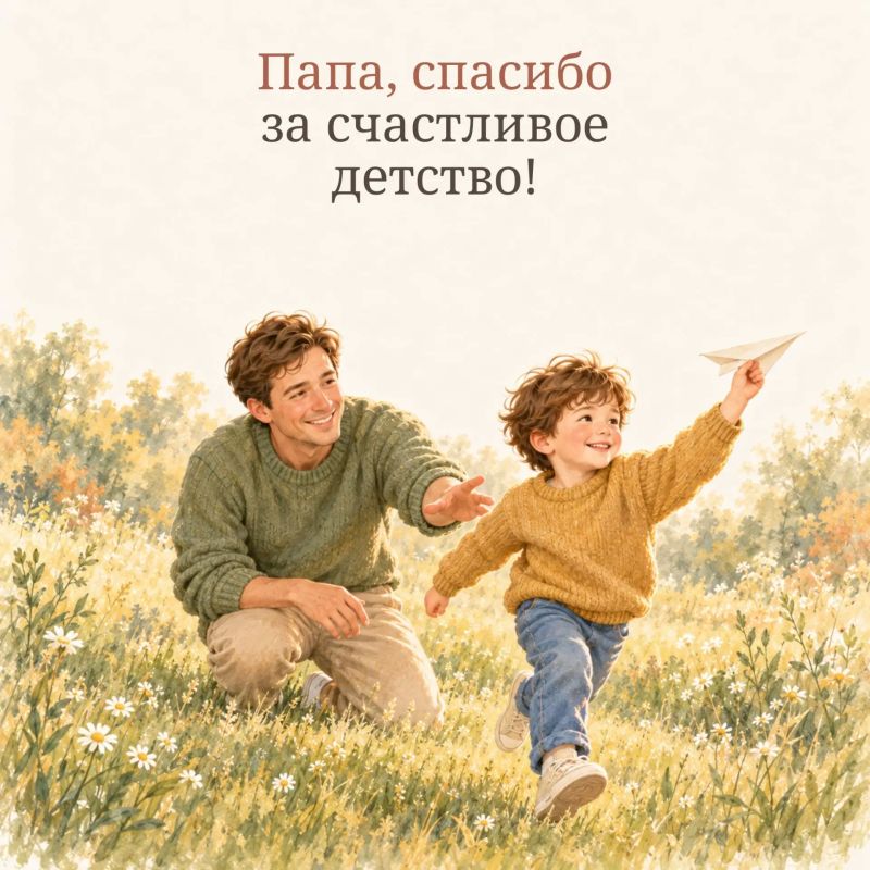 18 октября — День отца. Есть вещи, которые делают детство по-настоящему счастливым: крепкие папины объятия, возможность забраться на плечи и увидеть весь мир, смешные шутки, игры до самого вечера и уверенность, что рядом с...